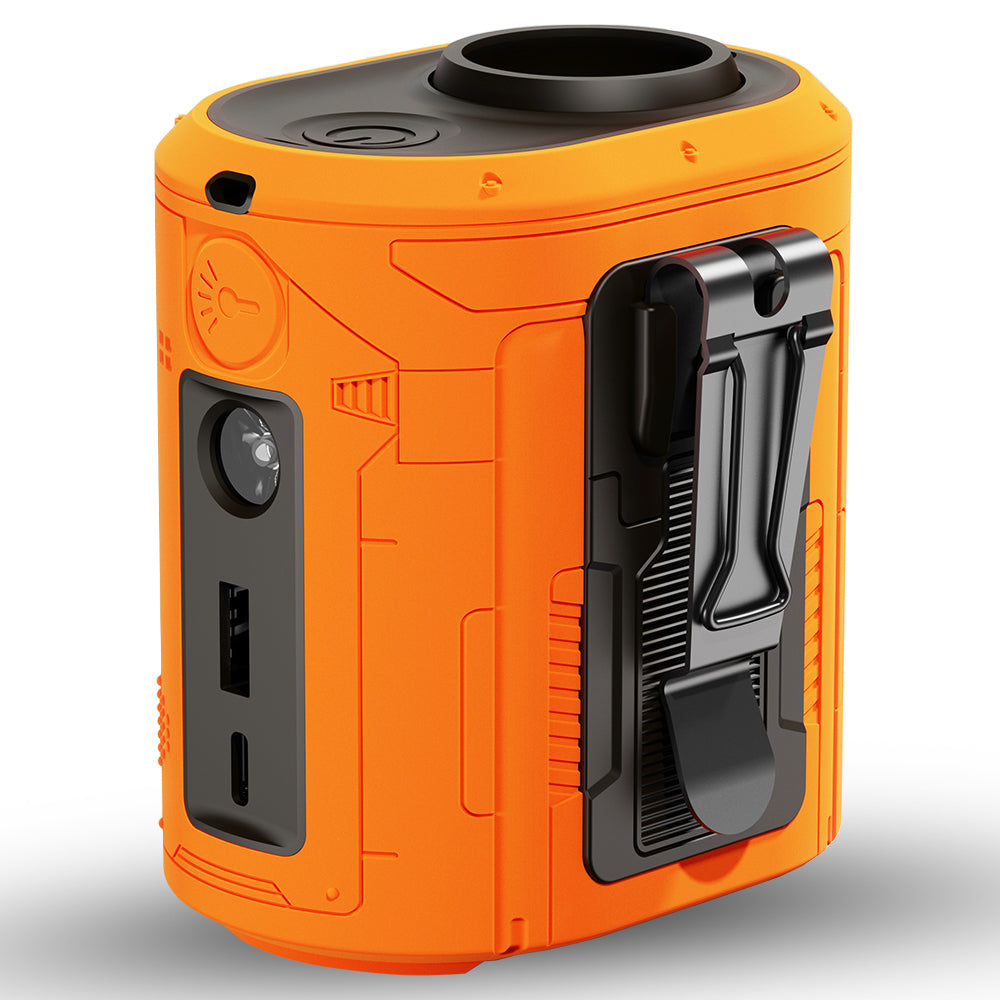 Ventilador Portátil Techsuit Z14 com bateria externa 5000mAh, Laranja
