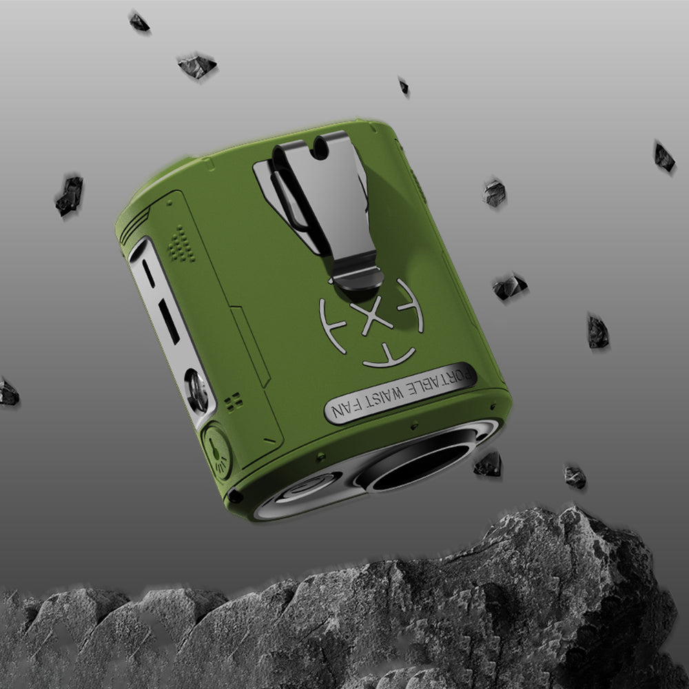 Ventilador Portátil Techsuit Z14 com bateria externa 5000mAh, Verde