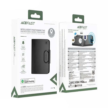 Acefast SmartTag Passport S6 para iOS Series, Preto