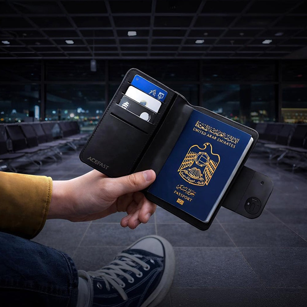 Acefast SmartTag Passport S6 para iOS Series, Preto