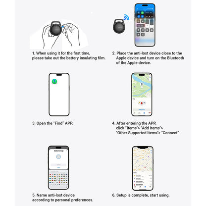 Acefast SmartTag S2 for iOS Series, Black