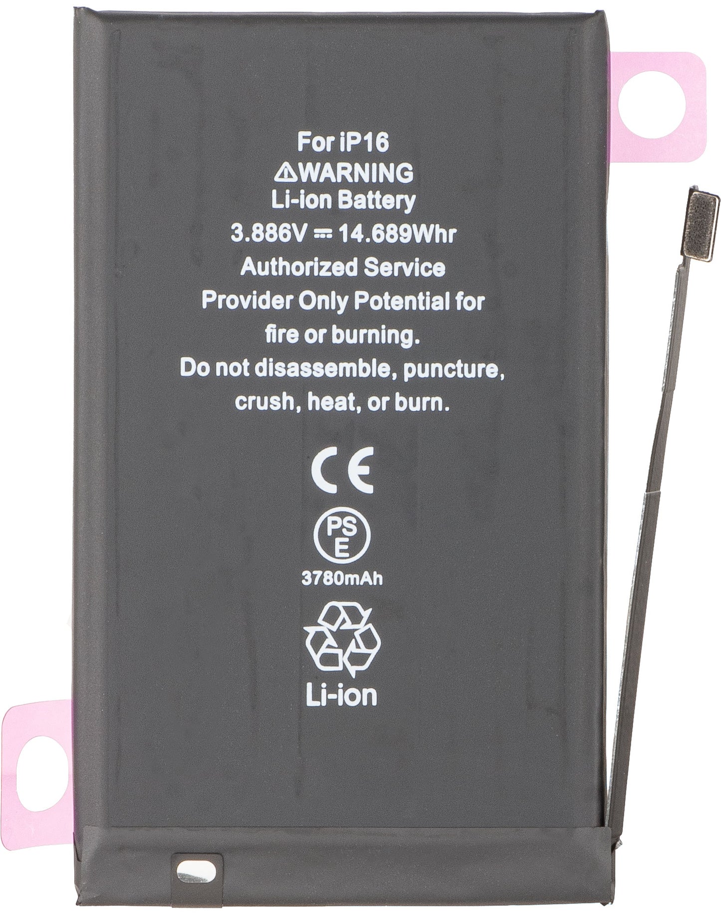 Bateria Apple iPhone 16, Alta Capacidade