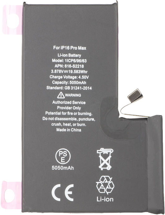 Bateria Apple iPhone 16 Pro Max, Alta Capacidade
