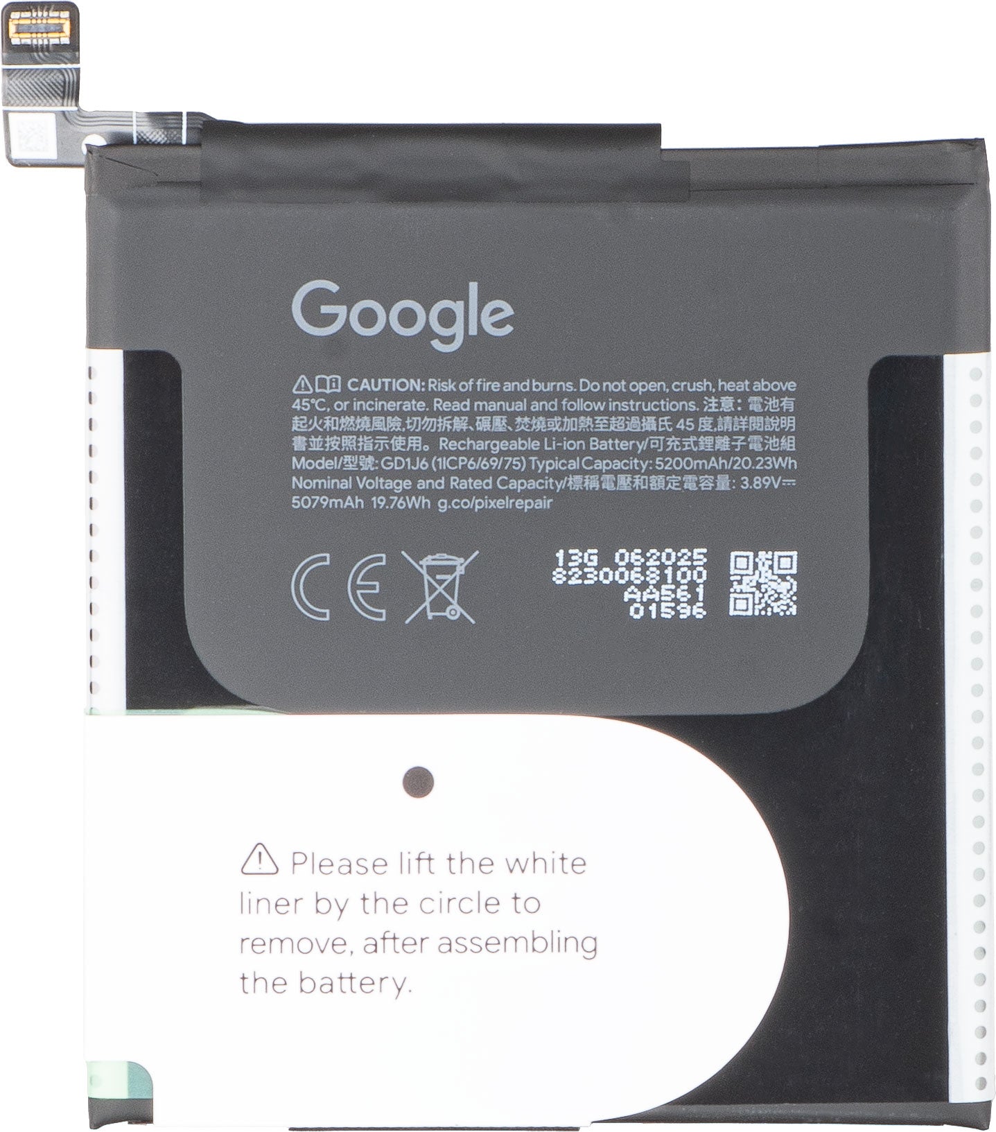 Acumulador Google Pixel 10 Pro XL, GD1J6, Service Pack G949-01616-00