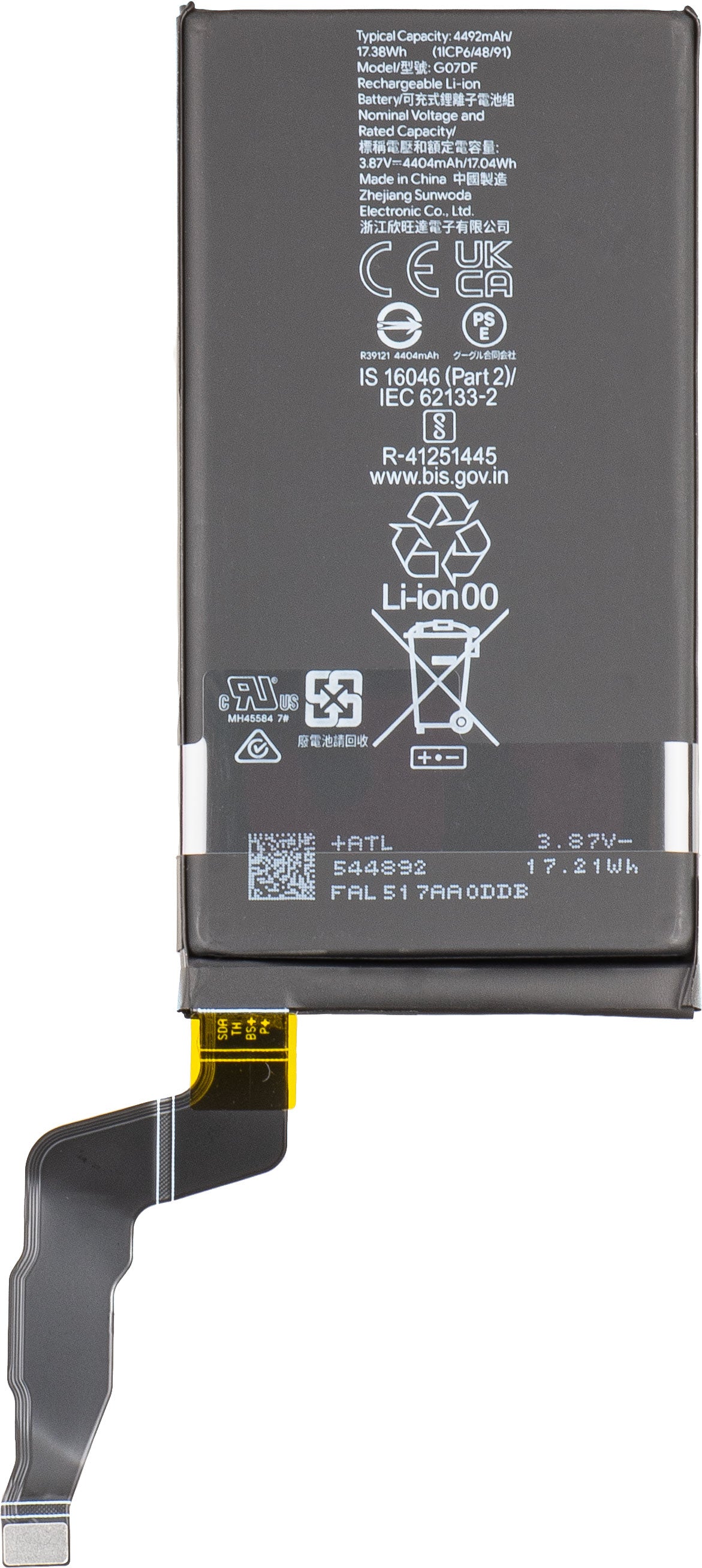 Bateria Google Pixel 8a, G07DF, Service Pack G949-01097-00