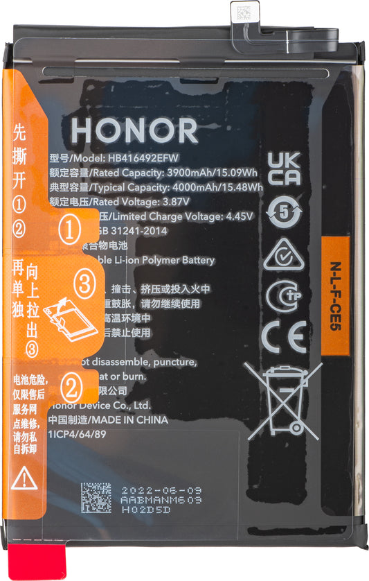 Acumulador Honor X8 4G, HB416492EFW, Service Pack 2402AABM