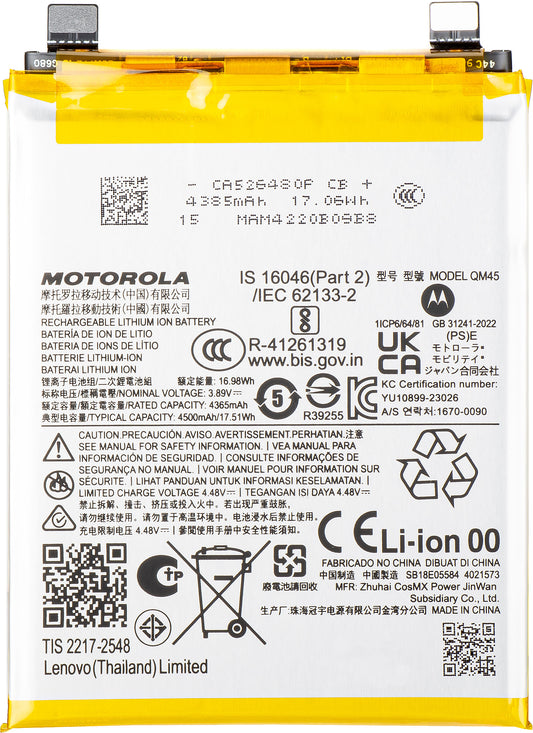 Bateria Motorola Edge 50 Pro, QM45, Service Pack SB18E05583 