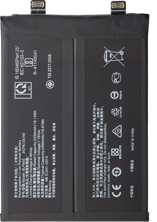 Bateria para OnePlus 10T / Ace Pro, BLP945