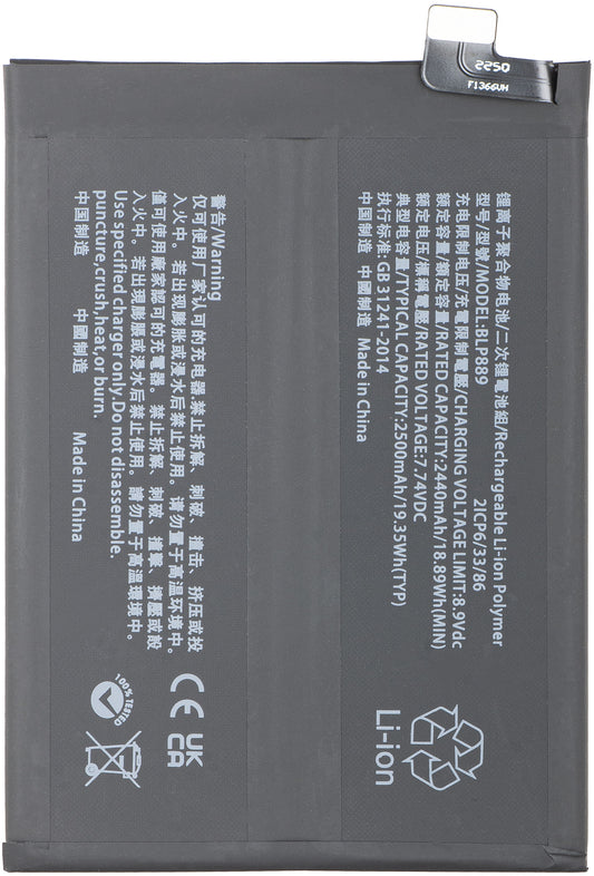 Bateria para Oppo Find X5 Pro, BLP889