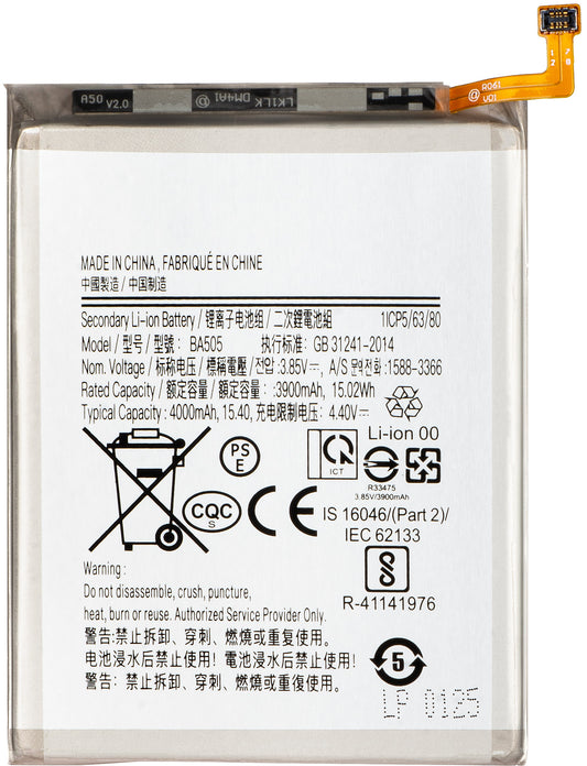Bateria para Samsung Galaxy A50s A507 / A30s A307 / A50 A505 / A30 A305, EB-BA505ABU