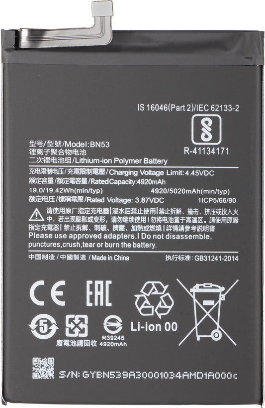 Bateria para Xiaomi Redmi Note 10 Pro / 9 Pro, BN53