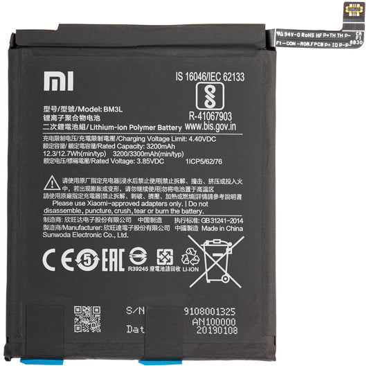 Bateria Xiaomi Mi 9, BM3L, Trocar 