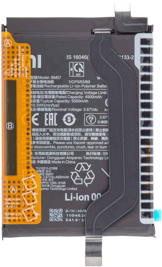Bateria Xiaomi Poco X3 GT, BM57, Service Pack 46020000701G