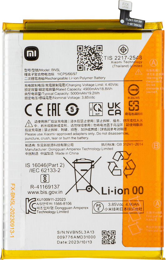 Bateria Xiaomi Redmi 12C, BN5L, Service Pack 1330101000102B