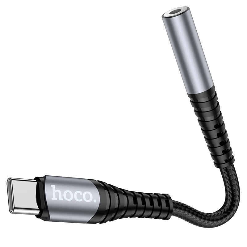 Adaptador de Áudio USB-C - 3.5mm HOCO LS33, Cinzento