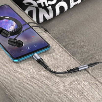 Adaptador de Áudio USB-C - 3.5mm HOCO LS33, Cinzento