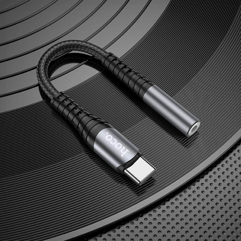 Adaptador de Áudio USB-C - 3.5mm HOCO LS33, Cinzento