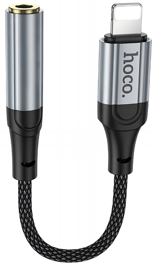Adaptador de Áudio Lightning - 3.5mm HOCO LS36A, Cinzento