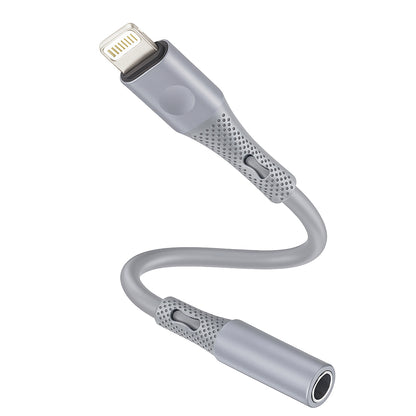 Adaptador de Áudio Lightning - 3.5mm Techsuit AC2 SoundFlex, Cinzento