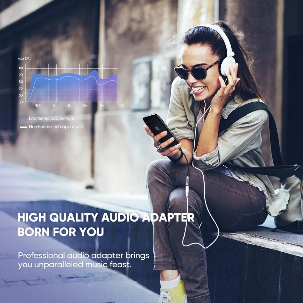 Adaptador de Áudio Lightning - 3.5mm UGREEN US211 (30756), Preto