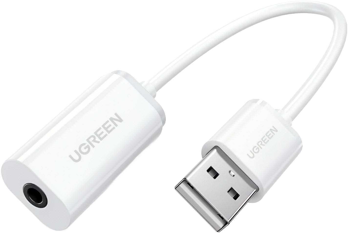 Adaptador de Áudio UGREEN US206, USB-A - 3.5mm, Branco