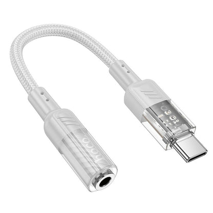 Adaptador de áudio USB-C - 3,5 mm HOCO LS37, cinzento 