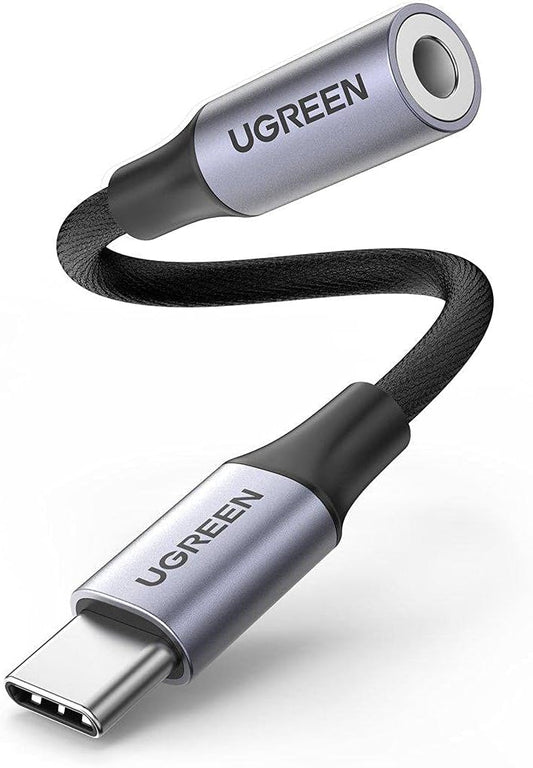 Adaptador de áudio USB-C USB-C - 3,5 mm UGREEN AV161, 0,15 m, cinzento