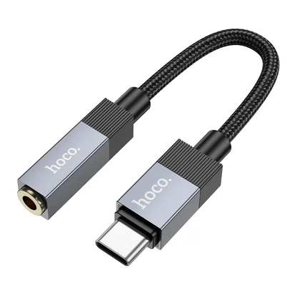 Adaptador de Áudio USB-C - 3.5mm HOCO UPA32C, Preto