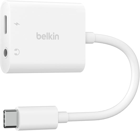 Adaptador Áudio USB-C - 3.5mm / USB-C Belkin RockStar, Preto NPA004btBK