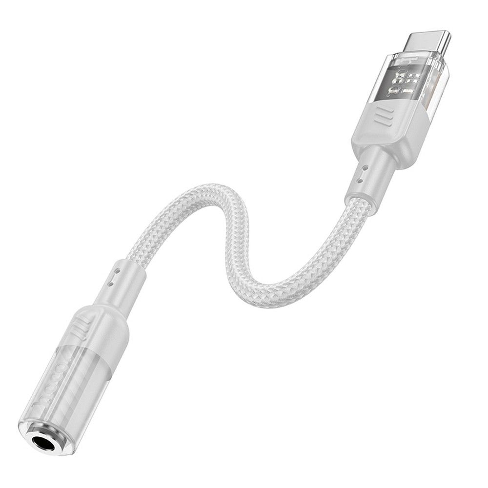 Adaptador de áudio USB-C - 3,5 mm HOCO LS37, cinzento 