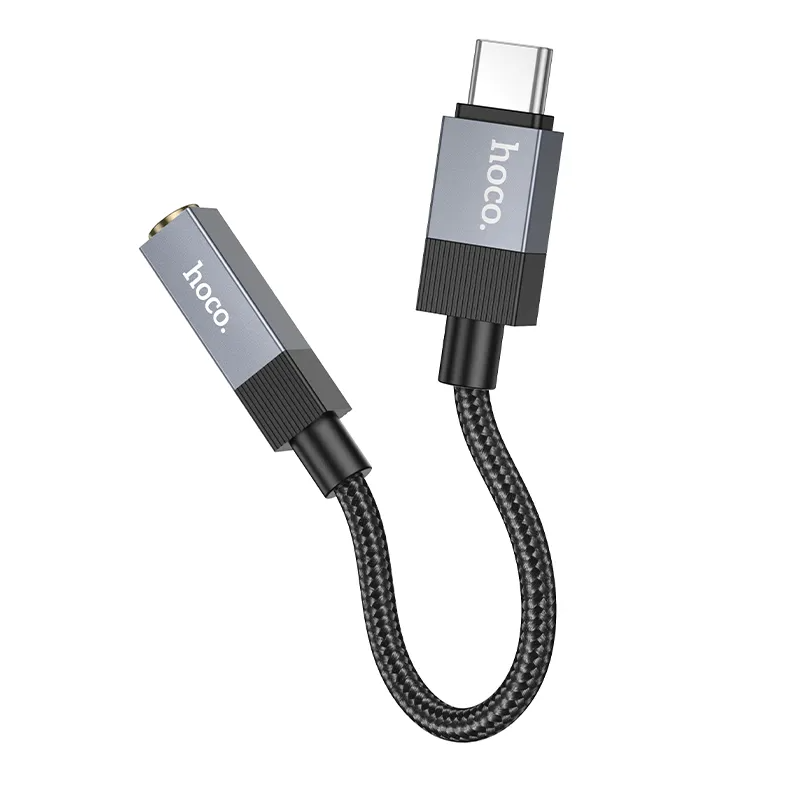 Adaptador de Áudio USB-C - 3.5mm HOCO UPA32C, Preto