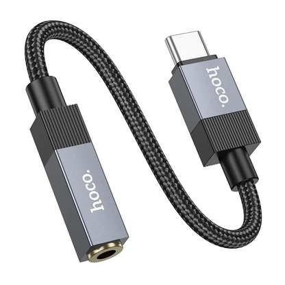 Adaptador de Áudio USB-C - 3.5mm HOCO UPA32C, Preto
