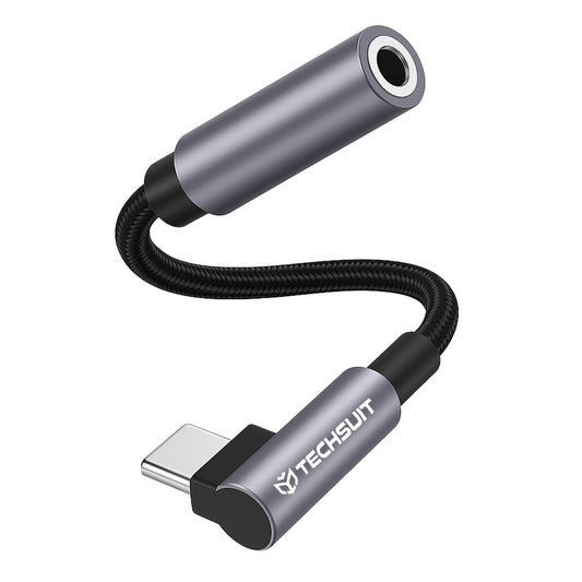 Adaptador de Áudio USB-C - 3.5mm Techsuit AC7 MusicDox, Cinzento