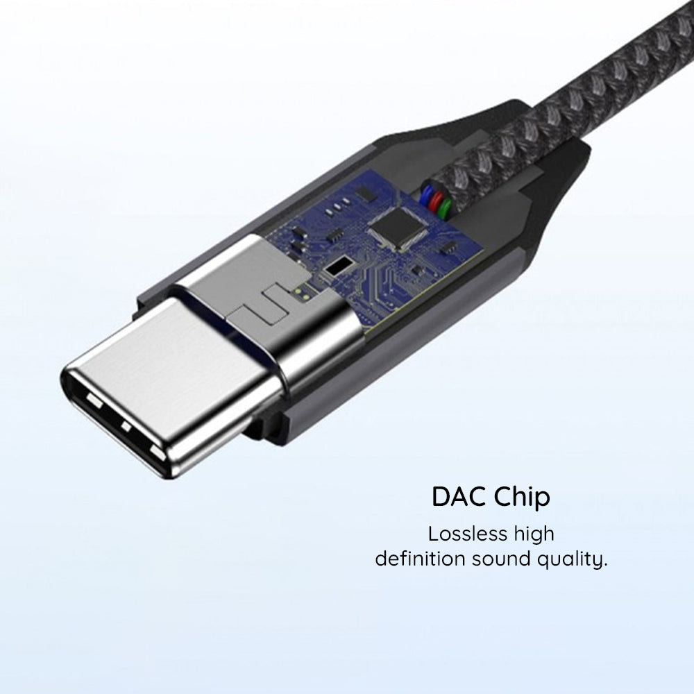 Adaptador de Áudio USB-C - 3.5mm Techsuit AC8 MusicDox, Cinzento