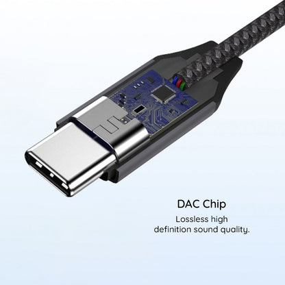 Adaptador de Áudio USB-C - 3.5mm Techsuit AC8 MusicDox, Cinzento