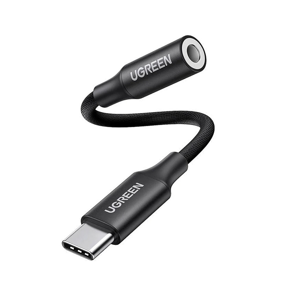 Adaptador de Áudio USB-C - 3.5mm UGREEN AV161, Preto