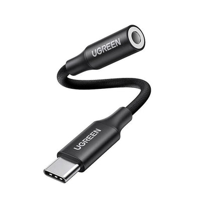 Adaptador de Áudio USB-C - 3.5mm UGREEN AV161, Preto