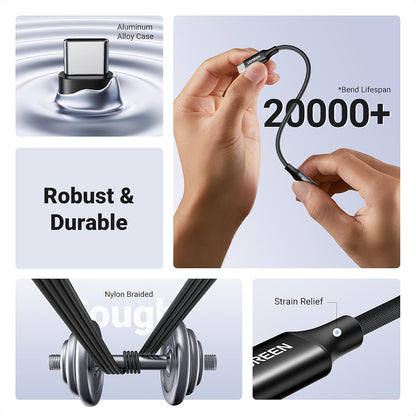 Adaptador de Áudio USB-C - 3.5mm UGREEN AV161, Preto