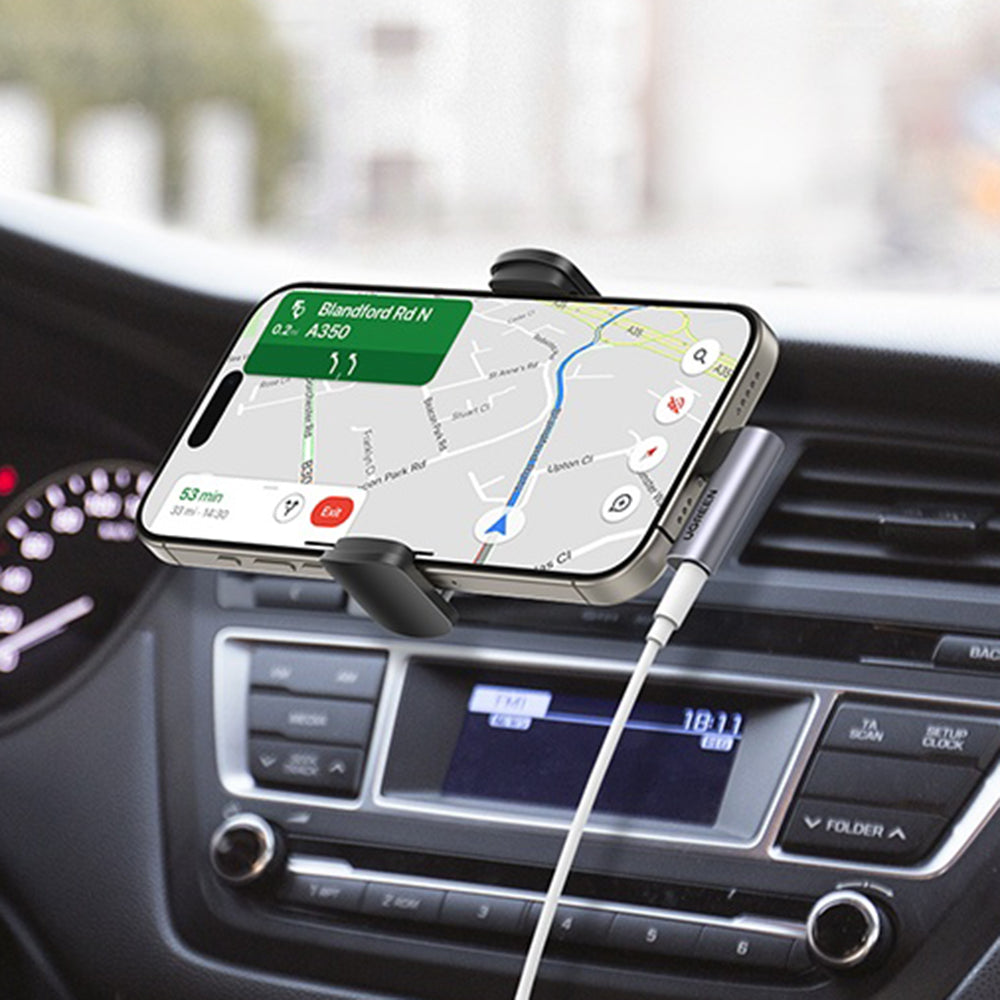 Adaptador de Áudio USB-C - 3.5mm UGREEN CM460 (20194) Angulado, Cinzento