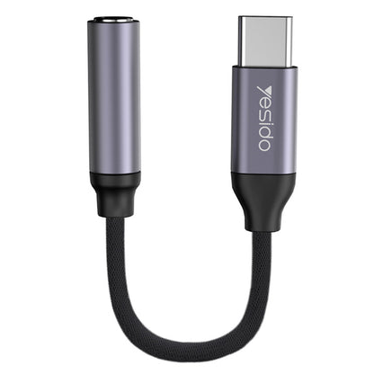 Adaptador de Áudio USB-C - 3.5mm Yesido YAU19, Preto