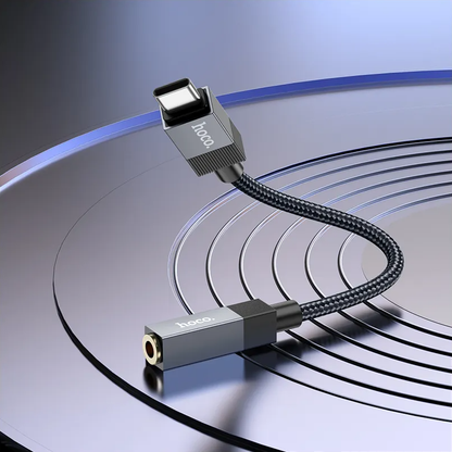 Adaptador de Áudio USB-C - 3.5mm HOCO UPA32C, Preto