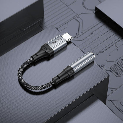 Adaptador de Áudio USB-C - 3.5mm HOCO LS36, Cinzento