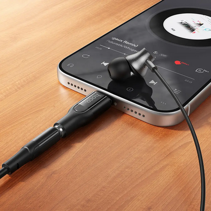 Adaptador Áudio USB-C - 3.5mm HOCO UPA35, Preto