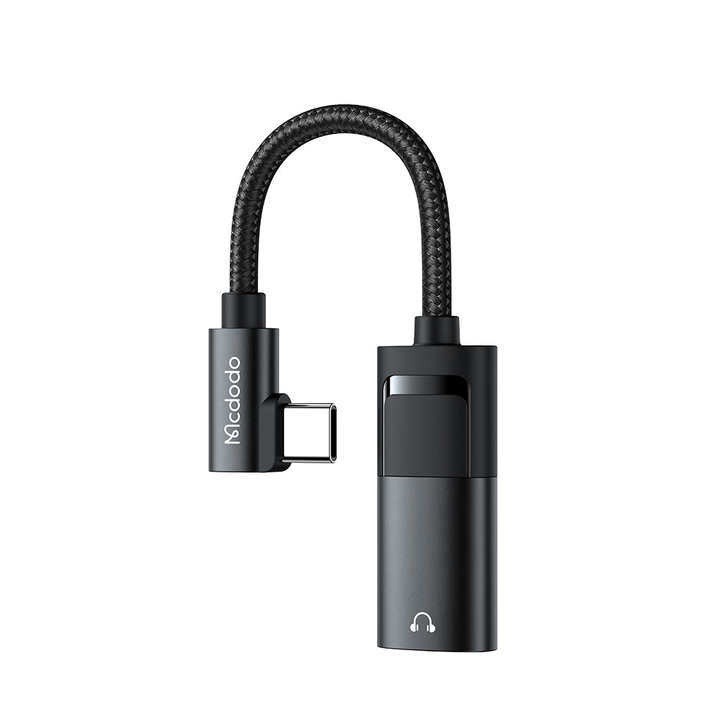 USB-C to USB-C / 3.5mm McDodo CA-1880 Audio Adapter, Black