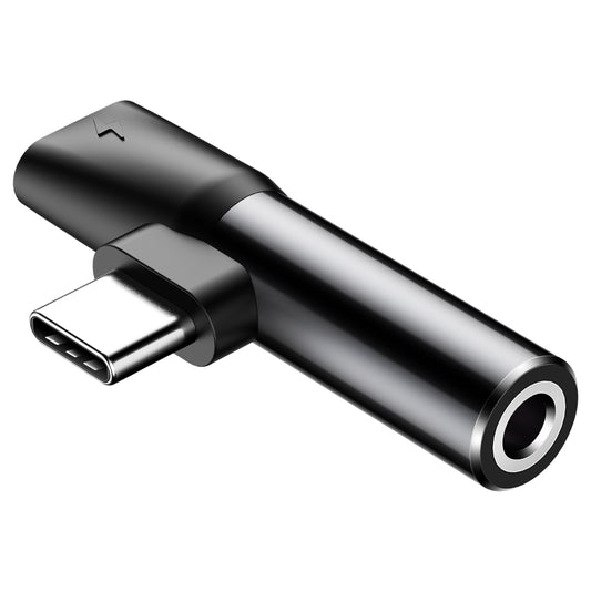 Adaptador de áudio USB-C - USB-C / 3,5 mm Baseus L41, Preto CATL41-01
