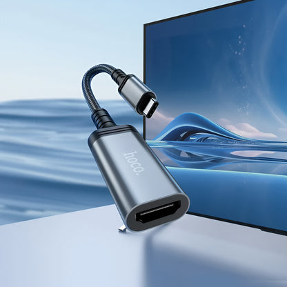 Adaptador Áudio e Vídeo USB-C - HDMI HOCO UA43A, Cinzento