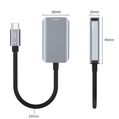 Adaptador de Áudio e Vídeo USB-C - HDMI Tech-Protect Ultraboost, Preto