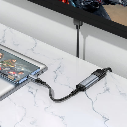 Adaptador Áudio e Vídeo USB-C - HDMI HOCO UA43A, Cinzento