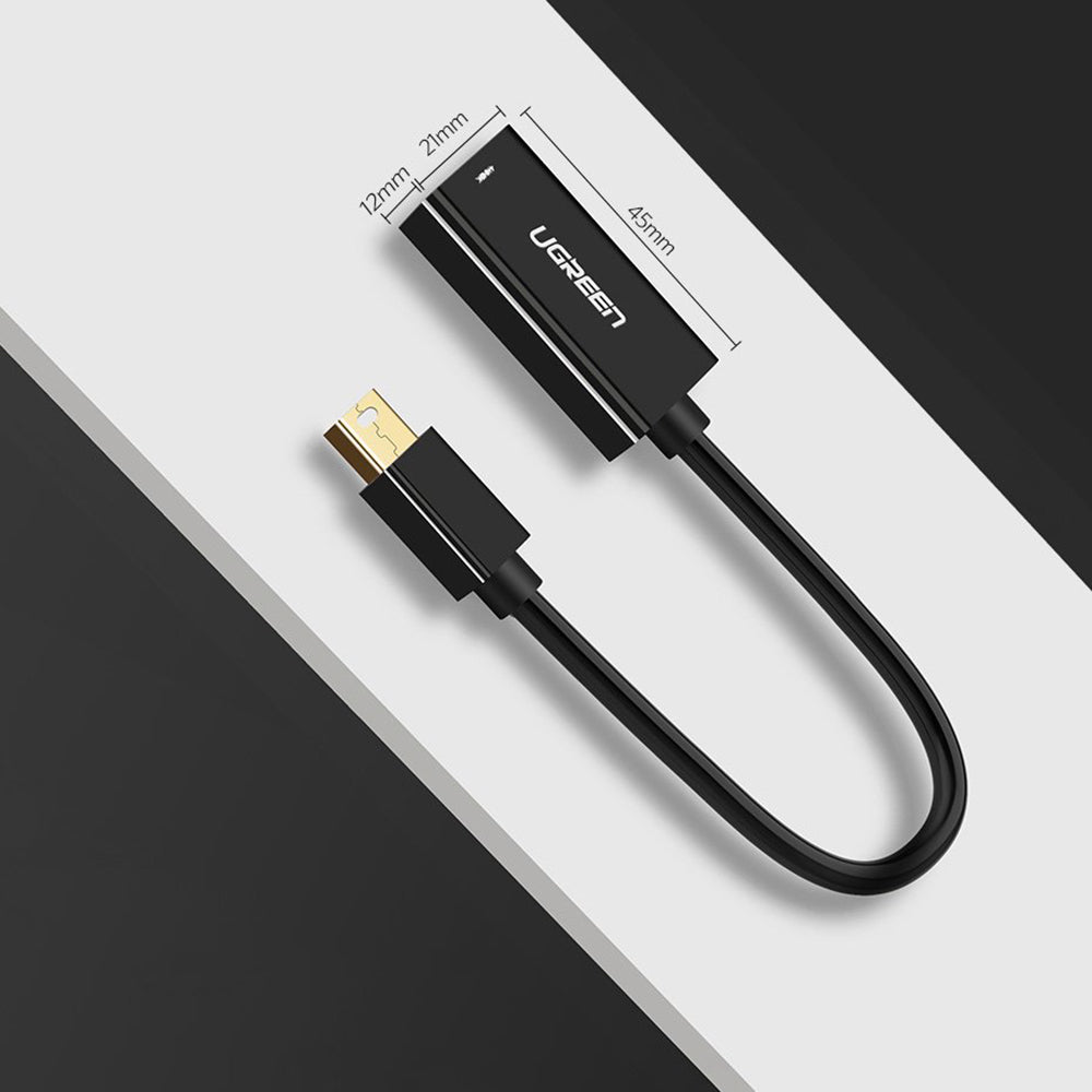 Adaptador de Vídeo UGREEN MD112 (10461), MiniDisplayPort - HDMI, Preto