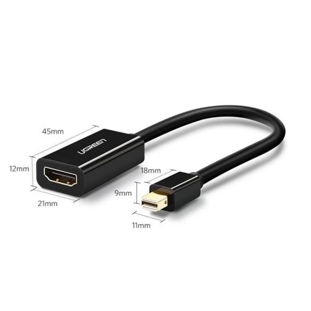 Adaptador de Vídeo UGREEN MD112 (10461), MiniDisplayPort - HDMI, Preto